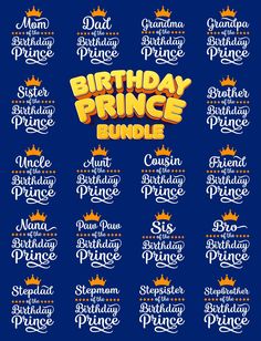 Prince Family, Prince Birthday, February Birthday, New Fathers, Family Shirt, Birthday Boy, Shirt Svg, Svg Cricut, Dxf Files