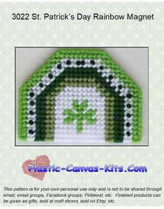 a crochet pattern for a st patrick's day rainbow magnet