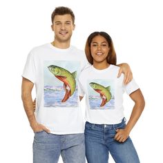 Unisex Heavy Cotton Tee Bull Trout - Etsy UK Semi Formal