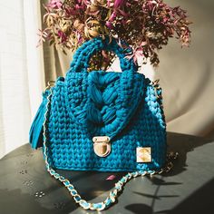 “Crochet Bags - Coquettish series” - Style that is well crafted! Let this coquettish bag make you shine even more! ꧁About the item ꧂ ▪️Handmade product by YK Products ▪️Medium size, compact, elegant, and at the same time - casual ▪️Made for everyday use. ▪️Strong enough and lightweight at the same Chic Handmade Crochet Crossbody Bag, Handmade Crochet Crossbody Bag For Shopping, Handmade Crochet Satchel Bag For Gift, Chic Handmade Crochet Satchel Bag, Chic Blue Handmade Crochet Bag, Chic Handmade Blue Shoulder Bag, Crochet Satchel With Handles Gift, Dark Green Forest, Macrame Cat Hammock