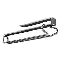 an image of a metal towel rack on the wall