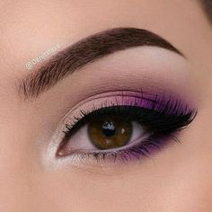 Makeup Eyeglasses, Eye Makeup Images, Purple Eye Makeup, Purple Makeup, Beautiful Eye Makeup