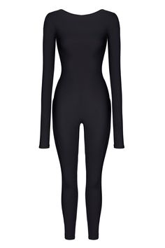 Centerpiece of the collection. The base of the whole brand. Literally your new second skin. Version with round neck and long sleeves. bodycon one-piece extra long sleeves with thumbholes round neck hidden back zipper Black Full Bodysuit, Body Suit Outfit, Full Bodysuit, One Piece Full, Black Bodysuit Longsleeve, Fitness Wear Women, Suit Covers, Full Body Suit, Extra Long Sleeves