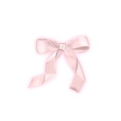 a light pink ribbon with a bow on the end is shown in front of a white background