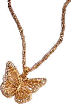 Gold Butterfly Pendant Necklace With Delicate Chain, Elegant Gold Butterfly Metal Necklace, Gold Butterfly Pendant Necklace With Clavicle Chain, Aries Necklace, Murano Glass Necklaces, Silver Bar Necklace, Turquoise Pendant Necklace, Luxe Jewelry, Crystal Choker Necklace