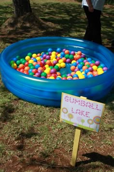 an inflatable pool with balls is for sale