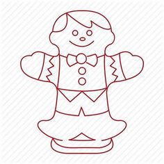 the outline of a gingerbread man is shown