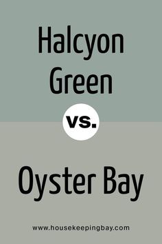 Halcyon Green vs Oyster Bay by Sherwin Williams Sherwin Williams Oyster Bay, Oyster Bay Sherwin Williams, Random Decor, Light Sea Green, Oyster Bay, Cabinet Color, Office Crafts, Craft Room Office