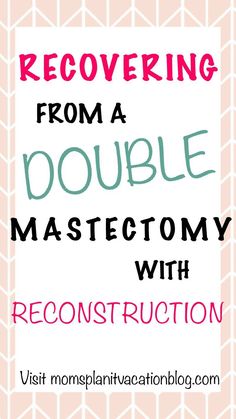 Recovery tips for double mastectomy after breast cancer diagnosis. Mastectomy With Reconstruction, Mastectomy Reconstruction, Mastectomy Surgery, Bilateral Mastectomy, Double Mastectomy, Wellness Plan, Doctor Advice