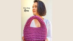 Bucket Crochet, Diy Crafts Crochet, Crochet T Shirts, Luxury Purses, Crochet Mandala, Modern Crochet, Handmade Handbags