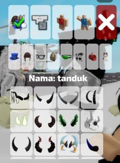 an image of the game namma tanduk with many different items on it