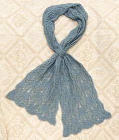 FrostFire Scarf by Sharon Winsauer This delicate lace scarf has a built in loop to make it self fastening. Paisley Shawl, Lace Knitting Patterns, Scarf Knitting Patterns, Lace Scarf, Clever Crafts, Scarf Pattern, Loom Knitting, Crochet Shawl, Knitting Stitches