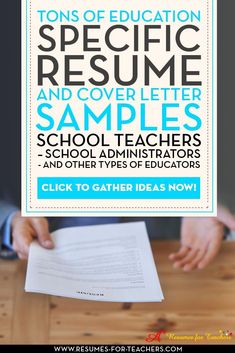 Teacher Resume and Cover Letter Examples Teacher Portfolio, Teacher Resume Examples, Teaching Portfolio, Teaching Resume, Teacher Interviews, High School Teachers, Education Resume, Physical Education Teacher, Resume And Cover Letter