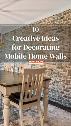 Discover 10 creative ways to decorate the walls of your mobile home. From peel-and-stick wallpaper to gallery walls and statement artwork, these ideas will help you transform your space and make it feel truly personalized and unique. Painting A Trailer Mobile Homes, Redoing Mobile Home, Double Wide Trailer Remodel Living Room, Decorating Manufactured Homes, Rustic Mobile Home Decor, Fireplace In Mobile Home, Decorating Ideas For Mobile Homes, Ideas To Cover Walls, Refurbish Mobile Home