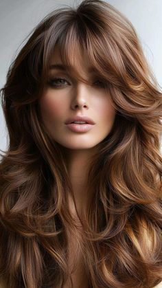 Full Layers Haircut, Long Hair With Side Curtain Bangs, Longer Layered Haircuts, Lots Of Layers Long Hair Wavy, Low Maintenance Haircut Long Layers, Deep Layer Haircut, Layered Extensions, Short Face Framing Layers, Long Layered Haircuts With Face Framing