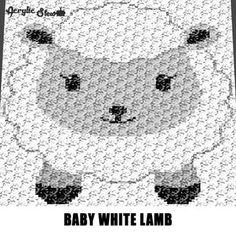 an image of a baby white lamb with black dots on it's face and the words, baby white lamb