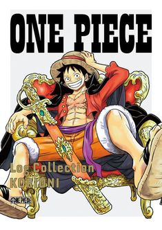 the one piece character is sitting on a chair