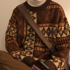 🤎Brown is always the main color of F/W. 🔎Search "2112232" at oluolin.com | Instagram Brown Aesthetic Autumn, Sweater Aesthetic, Winter Outfits Aesthetic, Fall Knitting, Cozy Fall Outfits, Aesthetic Autumn, Everyday Fashion Outfits, Brown Outfit, Men Fashion Casual Outfits