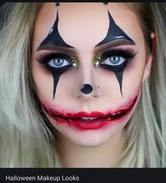 Scary Flapper Makeup, Halloween Makeup For Kids, Scarecrow Halloween, Clown Halloween, Halloween Makeup Pretty