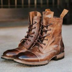 Flat wedge heel polished vintage thin strap casual men's short boots · tomorrowsmile · Online Store Powered by Storenvy Mens Boots Online, Latest Fashion Shoes, Engineer Boots, Shoe Ideas, Chunky Heel Ankle Boots, Mens Boots Fashion, Mens Leather Boots, Hype Shoes, Leather Lace Up Boots