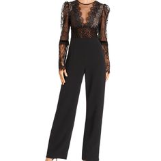 Brand New. Never Worn. I Have The Tags, But Aren’t Attached. Elegant Black Jumpsuits And Rompers For Gala, Luxury Black Jumpsuits And Rompers For Evening, Luxury Black Jumpsuits And Rompers For Formal Occasions, Luxury Black Formal Jumpsuits And Rompers, Luxury Black Evening Pantsuit, Bronx And Banco, Lace Jumpsuit, Jumpsuit Online, Romper Jumpsuit