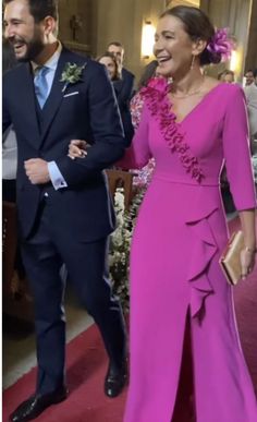 Hot Pink Fuchsia Sheath Mother of Bride and Groom Dress Evening Dress sold by Wedding store on Storenvy Bride And Groom Dress, Brides Mom Dress, Mother Of The Bride Plus Size, Mom Wedding Dress, 50th Clothes, Brides Mom, Mother Of The Bride Dresses Long, Wedding Dress Store, Mother Of The Bride Gown