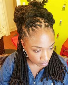 Long Loc Styles For Women, Loc Styles For Long Hair, Locks Hairstyle, Loc Crown, Loc Styles For Women, Easy Natural Hairstyles, Styles For Long Hair, Loc Inspiration