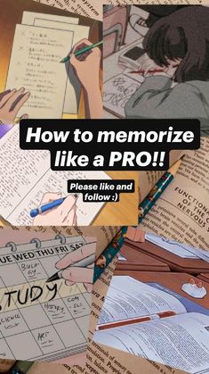 an image of someone writing on paper with the words how to memoize like a pro