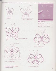 an open book with instructions on how to draw butterfly wings in various styles and colors