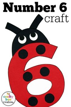 a ladybug number 6 craft for kids to make