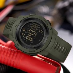 Waterproof Military Pedometer Digital Watch Tactical Watch, Sandakan, Boys Watches, Kid Toy Storage, Gadget Gifts, Stay Active, Waterproof Led, Unique Features, The Military