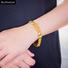 This Shop has a Special Free Gift (Chain) for Every Order. 😊🙏 Item: 1 x Bracelet For: Unisex Type: GOLD PLATED over Brass, Nickel free Gold Purity: 96.5% Surface: Sand Matted Length: ~ 6.5-7 inches Weight: ~ 20 grams Color: Yellow Gold ( slightly +/- from photo ) Handmade from Thailand. Thai gold plating technic really solid and stunning look. Rewarding your life from hard working, match up your dress, bridesmaid wedding engagement or a gift to someone special for you. The Craftsmanship of Tha Yellow Gold Jubilee Bangle Bracelet, Gold Plated Yellow Bracelets For Festivals, Yellow Gold Plated Bracelets As Gift, Yellow Jubilee Bracelet For Anniversary, Gold Chain Bracelet For Anniversary, Yellow Bangle Bracelet For Anniversary, Anniversary Yellow Jubilee Bracelet, Yellow Gold Jubilee Bracelet As Gift, Yellow Gold Jubilee Bracelet Gift