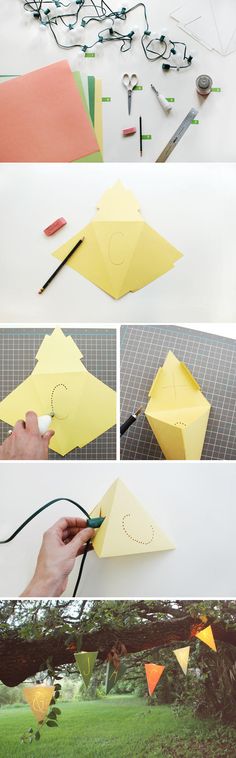 the process of making origami kites