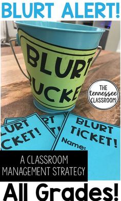 a classroom management strategy for blue buckets with the text, all grads '