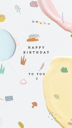 a birthday card with an abstract background