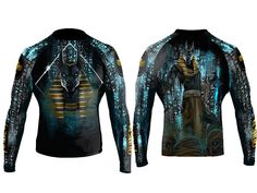 The Gods of Egypt - Anubis (Women's) – Raven Fightwear - US Egypt Anubis, Compression Shirt Men, Gods Of Egypt, Egyptian Inspired, Egyptian God, Sale Off, Long Sleeve Rashguard, Ancient Designs