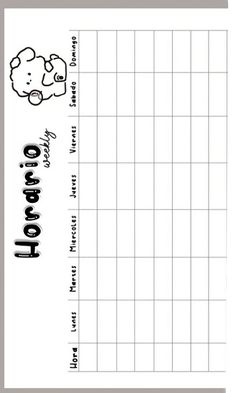 a graph paper with the words hello kitty and a teddy bear in black on it