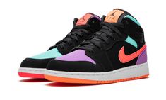 Air Jordan 1 Mid GS "Candy" - 554725 083 - 2020 Candy Shoes, Air Jordan 1 Mid Gs, Nike Shoes Girls, Dr Shoes, Candies Shoes, Jordan Shoes Girls, Custom Nike Shoes, Shoes Sneakers Jordans, Purple Sneakers