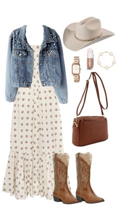 Modest Casual Outfits, Cowgirl Dresses, Modesty Outfits, Looks Country, Cute Modest Outfits, Cowboy Outfits