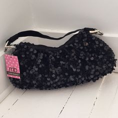 New With Tags! Beaded And Sequined Shoulder Bag From Amelie Bianca. Measures Approx 13.5” X 7” X 3”. Shoulder Strap Measures Approx 13.5” From Hardware To Hardware. Ships Next Business Day Or Sooner. Pet Friendly, Non Smoking Home. 25% Off Bundles Of Two Or More Items! Black Rectangular Hobo Bag For Party, Black Sequin Clutch Bag, Beaded Shoulder Bag, Melie Bianco, Amelie, Size 13, Pet Friendly, Shoulder Strap, Bag Lady