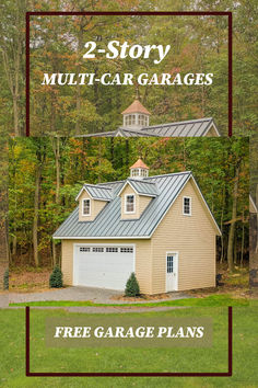 Custom garages for sale in PA Two Story Garage Detached, Three Car Garage Plans, 2 Story Shed, Two Story Garage, Two Story Addition, 2 Story Garage, Garage Plans Detached, Garage Door Panels, Ranch Ideas