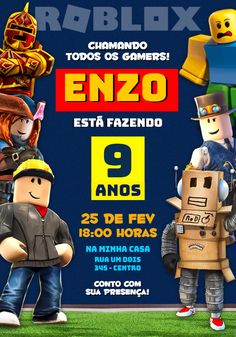 the poster for robblex's upcoming game, enzo est fazendo