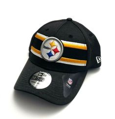 New Era Pittsburgh Steelers NFL 3930 OF 2018 SBLIII Flex Fitted Hat Black S/M Black Curved Brim Baseball Cap For Sports, Black Curved Brim Baseball Cap For Sports Events, Black Cap For Sports Events, Black Sports Hat With Curved Brim, Black Sports Visor Hat, Black Visor Hats For Sports Events, Fitted Hat, Pittsburgh Steelers, Fitted Hats