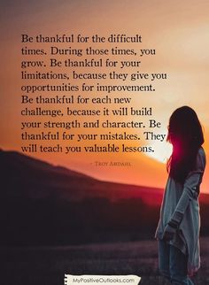 a woman standing in the middle of a field at sunset with a quote about being grateful