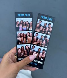 someone holding up two polaroid photos with the same image on them as if they were from prom 2013