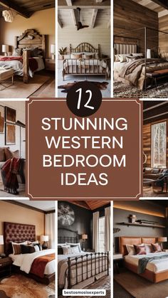 Transform your space with these Western bedroom ideas that bring warmth and rustic charm to your home. From reclaimed wood furniture and cowhide rugs to vintage western decor and rustic wall art, find inspiration to create a cozy retreat with a Western touch. Whether you're going for a modern Western style or a more traditional cowboy-inspired theme, these design tips help you achieve the perfect blend of comfort and rugged elegance. Explore the best Western bedroom decor ideas that reflect the Cowboy Inspired Bedroom, Western Bedding Sets Rustic, Montana Bedroom Ideas, Western Studio Apartment Ideas, Western House Inspiration, Elevated Western Decor, Hunting Bedroom Ideas For Men, Teen Cowgirl Bedroom, Western Rooms Ideas