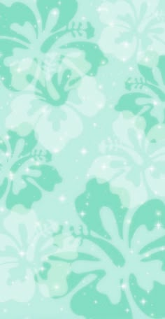 a green and white flower pattern with sparkles on the bottom right corner is an abstract background