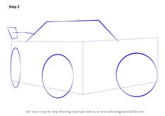 how to draw a paper car step by step