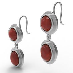 Paré de bijoux! Ces boucles d'oreilles classiques ajoutent une touche de glamour à toute occasion. Nos boucles d'oreilles Agrippina comportent un cabochon rond en grenat sous lequel pend une pierre similaire de forme ovale; les deux sont sertis dans une lunette magnifiquement articulée. Les boucles d'oreilles comportent un crochet romain à l'arrière et sont basées sur un ancien exemple romain du IIe siècle de notre ère, aujourd'hui conservé au Metropolitan Museum of Art de New York. Agrippine (o Modern Red Cabochon Jewelry, Modern Formal Earrings With Bezel Setting, Modern Bezel Set Earrings For Formal Occasions, Elegant White Gold Oval Cabochons, Elegant White Gold Cabochons For Formal Occasions, Timeless Silver Oval Earrings, Timeless Oval Silver Earrings, Luxury Oval Cabochon Gemstone Earrings, Classic Oval Earrings With Gemstone Accents