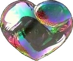 an image of a heart shaped object that looks like it has been made out of irides